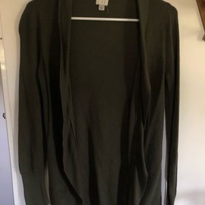 green cardigan